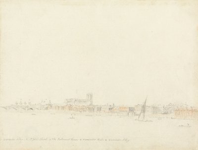 Westminster Abbey and Bridge from Somerset Garden by Samuel Scott